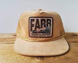 Vintage Farr Installations Light Brown Corduroy Trucker Hat Snapback Rope Mesh Patch Baseball Cap In 2021 Hats Mesh Trucker Hat Y2k Hats