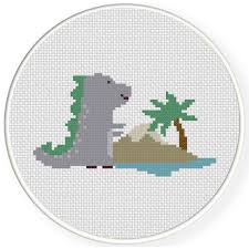 This extremely helpful video explains precisely how it's done, and will help you get. Dinosaur In Island Cross Stitch Pattern Daily Cross Stitch