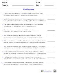 Are there any free math worksheets for teachers? Word Problems Worksheets Dynamically Created Word Problems