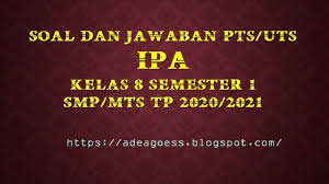Setiap satuan pendidikan, selain wajib melakukan perencanaan dan proses pembelajaran, juga perlu melakukan penilaian hasil pembelajaran sebagai upaya terlaksananya proses pembelajaran yang efektif dan efisien. Download Soal Pts Uts Ipa Kelas 8 Semester 1 Smp Mts Kurikulum 2013 Tp 2020 2021 Sobang 2