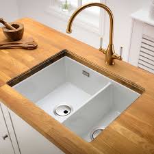 Brushed nickel, rubbed bronze, and chrome. Abode Sandon Large 1 5 Bowl Ceramic Kitchen Sink Aw1033 Sinks Taps Com