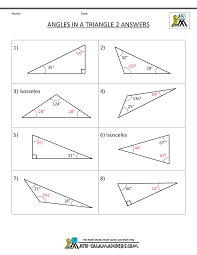 These geometry worksheets come with printable answer pages. Printable Geometry Worksheets Find The Missing Angle Pixels Free Math Angles Worksheet Triangle In A Coloring Pages Right Trig Review Sum Solving And Exterior Theorem Answer Key Oguchionyewu