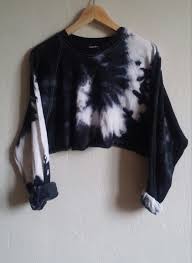 Black And Grey Tie Dye Diy Crop Top Maglia Black Tie Dye Snake Grunge Indie Hipster Fashion Clothes Diy Clothes