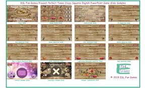 Understand the value of english language lessons for your team. Present Perfect Tense Crazy Squares Interactive English Powerpoint Game Teaching Resources