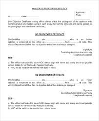 Noc letter format for employee or no objection certificate format for employees, if any employee want to join job some where else or for double shift working, job change, part time job, for attending workshop and for various reasons. 15 No Objection Certificate Templates Pdf Doc Free Premium Templates