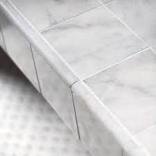 Check out these tips for installation help. Glacier Honed Pencil Liner Marble Moldings 1 2x12