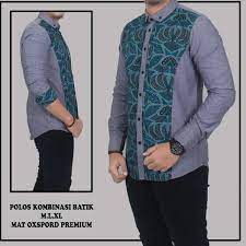 Baju koko dengan kombinasi warna kini sangat menarik. Model Baju Batik Pria Lengan Panjang Kombinasi Kain Polos Terbaru 2019 Qibul Fashion