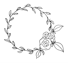 Our free printable makes it easy to hang for a patriotic celebration—just print, cut and string! Printable Wreath Freebie Coloring And Lettering Page Tortagialla Hand Embroidery Patterns Flowers Floral Wreath Drawing Floral Wreath Printable