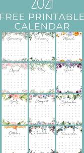 Printable Calendar 2021 January 2021 December 2021 Etsy In 2020 Calendar Printables Printable Wall Calendar Monthly Calendar Printable
