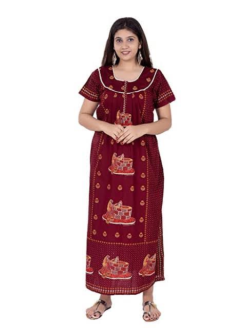 Women 100% Cotton Nighty In XXL,XXXL Size product image