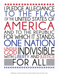 What would it like to be president of the united states? Pledge Of Allegiance Printable Inspiration Made Simple