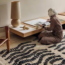 Sie bringen mit farbe und struktur mehr persönlichkeit in dein heim. Dyyni Teppich Grosse Option 1 Farbe Beige Schwarz