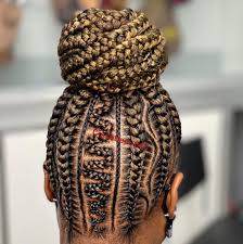 Usually, black hair is curly and naughty. 18 Stylish Cornrow Updo Hairstyles The Glossychic