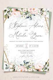 Blush Gold Wedding Invitation Template Printable Rustic Wedding Invitation Blush Gold Invitation Wedding Printable Boho Wedding Lilia In 2021 Wedding Invitation Card Design Geometric Wedding Invitation Free Printable Wedding Invitations