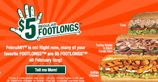 Latest 5 dollar foot long commercial. Closed Giveaway 25 Subway Gift Card Two Winners 5 Footlongs Februany Cha Ching On A Shoestring