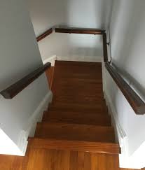 Or you can buy a simple rubber sanding block at almost any hardware store, paint store or home center. Refinishing Hardwood Stairs Before After Stair Remodel Ideas