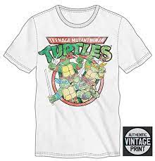Tmnt Vintage Print Mens T Shirt Teenage Mutant Ninja Turtles Large White Mens Tshirts Teenage Mutant Ninja Turtles Shirts