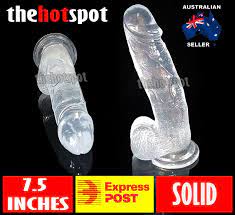 7.5 Inch Solid Silicone Dildo Clear Penis Cock Jelly Crystal Anal Sex Toy |  eBay