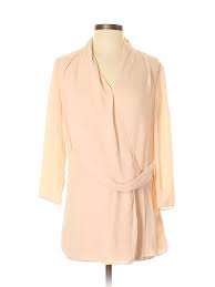 Details About Gianni Bini Women Pink 3 4 Sleeve Blouse Xs