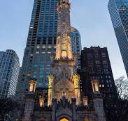 Chicago Avenue Water Tower and Pomp Obraz Editorial - Obraz ...