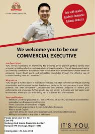 Program sampoerna graduate trainee ditujukan untuk lulusan baru atau dengan pengalaman maksimal 2 tahun. Lowongan Kerja Pt Sampoerna Juni 2014 Sidoarjo Portal Lowongan Kerja