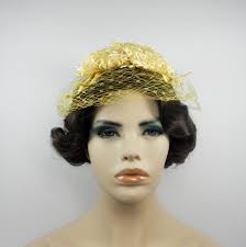 Vintage 1950s Yellow Silk Flowers