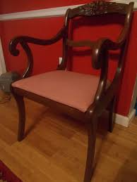 Antique Carved Rose Back Saber Leg Mahogany Dining Parlor Chair Chair Parlor Chair Chic Chair
