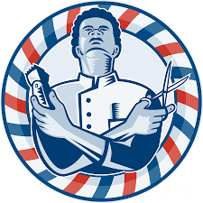 Hair clipper guard poster print bathroom decor barber gift barber shop art. Barber With Pole Hair Clipper And Scissors Retro Digital Art By Aloysius Patrimonio