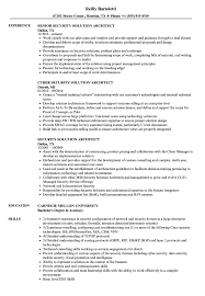 security solution architect resume