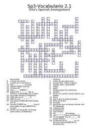 These puzzles are fun activities intended for students of all ages and ability levels. Spanish Avancemos 3 Vocab 2 1 Crossword Crossword Vocab Vocabulary