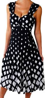 Funfash Plus Size Black White Diamond Womens Empire Waist Cocktail Dress Plus Size Cocktail Dresses Black Cocktail Dress Empire Waist Cocktail Dresses