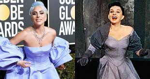 A star is born is a 1954 american musical film written by moss hart, starring judy garland and james mason, and directed by george cukor. Lady Gaga Channels Judy Garland S A Star Is Born Look For The Golden Globes