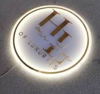 Round LED Neon Acrylic Light LED Round Business Sign Neon ...