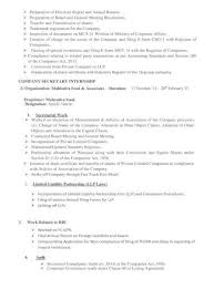 Company secretary resume examples & samples. Vidhi Joshi Resume