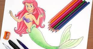 رسم اريل حورية البحر تعلم رسم اميرات ديزني disney characters aurora sleeping beauty zelda characters
