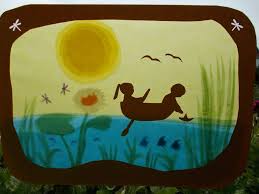 Waldorf Transparentbild Sommertraum Fenster Kunst Fensterbild Sommer Fensterbilder