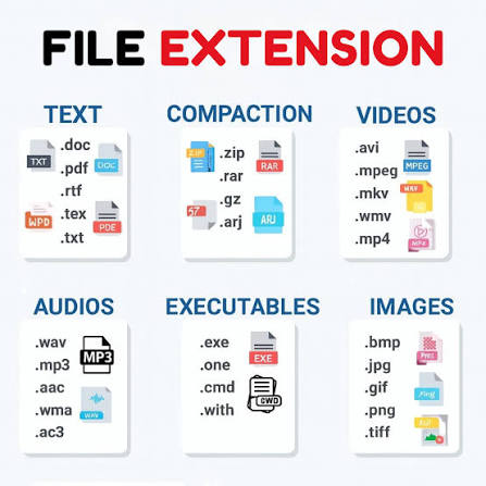 Understanding File Extensions Made Easy! Ever wondered what all those “.zip”,  “.mp4”, or “.exe” labels really mean? These file extensions help your  computer know how to open, read, and run different types