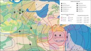 The chernobyl disaster was a nuclear disaster which occurred on april 26, 1986 at the chernobyl nuclear power plant in pripyat, ukraine. Chernobyl Map Of Radiation Green Tour Ukraine