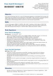 Use this example as an inspiration to create your own resume with wozber free resume builder. Front End Ui Developer Resume Samples Qwikresume