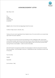 The dissertation acknowledgements are where you thank the people who helped you during the process. Letter Of Email Acknowledging Registration For A Course Example Templates At Allbusinesstemplates Com