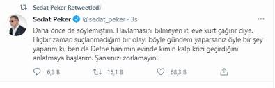 Sedat peker'in 'defne' imasının ardından tüm oklar defne samyeli'ye çevrildi. Sedat Peker Den Defne Samyeli Ye Tum Kalbimle Ozur Dilerim
