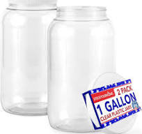 Amazon.com: Stock Your Home 1 Gallon Clear Plastic Jars with ...