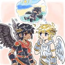 So Dark Pit Got A Tan And Pit Dyed His Hair Blond Got It Kid Icarus Kid Icarus Uprising Kawaii