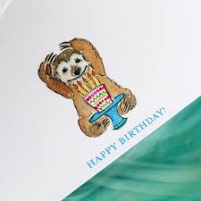Sloth Says Happy Birthday Happy Birthday Birthday Happy