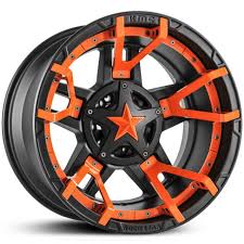 17 Inch Black And Orange Rims Xd Series Xd827 Rockstar 3 Wheels Rims Wheel Rims Jeep Wheels Car Wheels Diy