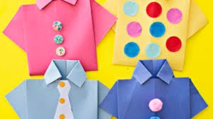 This will make a dress that's about 3 (7.5 cm) tall. Easy Origami Shirt Father S Day Card