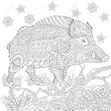 40+ warthog coloring pages for printing and coloring. Stylized Cartoon Wild Boar Razorback Warthog Hog Pig Sketch Royalty Free Cliparts Vectors And Stock Illustration Image 60323979