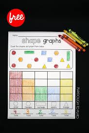 Shape Graphs Playdough To Plato Graphing Kindergarten Math Centers Kindergarten Graphing Worksheets