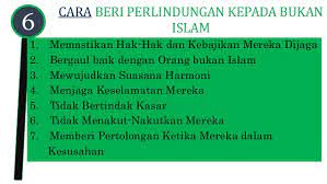 Islam mewajibkan kita memberi perlindungan kepada orang bukan islam untuk menyampaikan ajaran islam kepada mereka. 1 Layanan Baik Terhadap Orang Bukan Islam Cute766