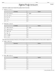 Worksheet given in this section is much useful to the students who would like to practice problems on algebraic identities. Algebraic Proofs Practice Worksheets Classwork And Homework Assignments Algebraic Proof Homework Assignments Geometry Proofs